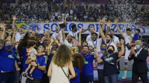 Sada Cruzeiro comemora o título do Mundial de Clube 2021 (foto: Agência i7 / Sada Cruzeiro)