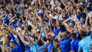 A torcida do Cruzeiro fez a festa mais uma vez no Mineirão lotado! (foto: Gustavo Aleixo/Cruzeiro)